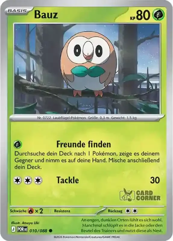 Optimale Ordnung Kartenliste - Bauz 010/088