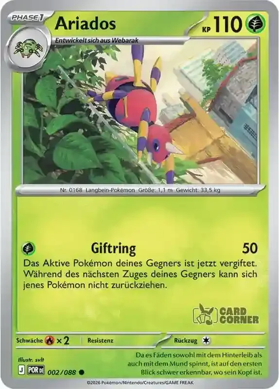 Optimale Ordnung Kartenliste - Ariados 002/088