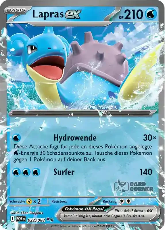 Optimale Ordnung Kartenliste - Lapras-ex 022/088