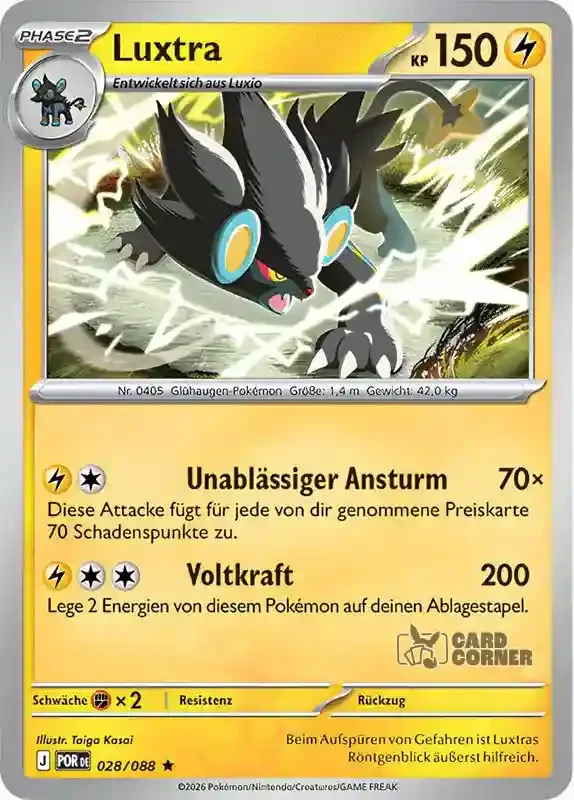 Optimale Ordnung Kartenliste - Luxtra 028/088