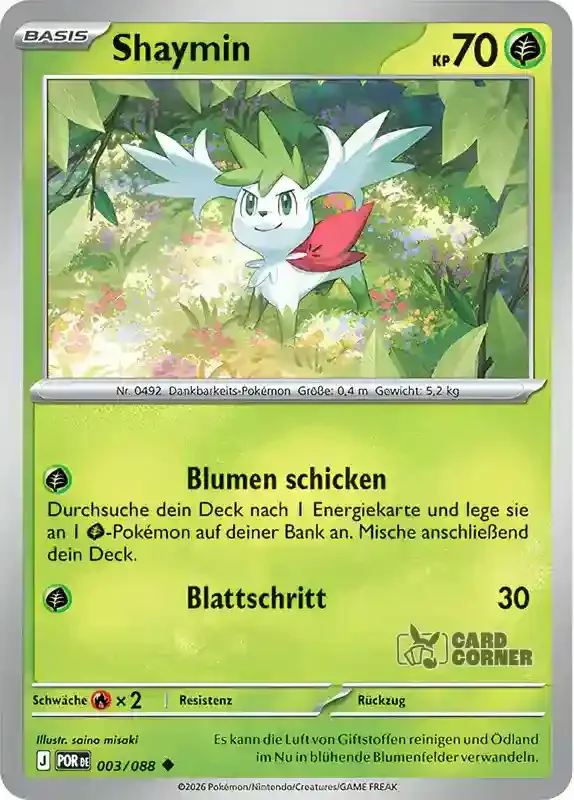 Optimale Ordnung Kartenliste - Shaymin 003/088