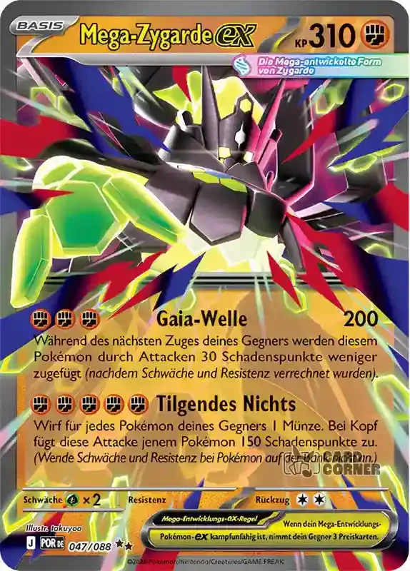 Optimale Ordnung Kartenliste - Mega-Zygarde-ex 047/088