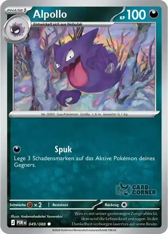 Optimale Ordnung Kartenliste - Alpollo 049/088