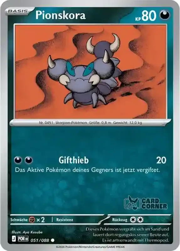 Optimale Ordnung Kartenliste - Pionskora 051/088