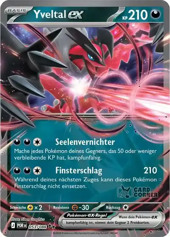 Optimale Ordnung Kartenliste - Yveltal-ex 053/088