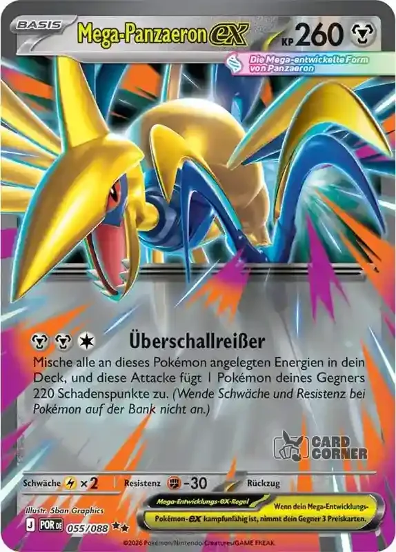 Optimale Ordnung Kartenliste - Mega-Panzaeron-ex 055/088