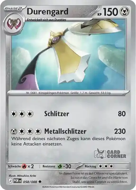 Optimale Ordnung Kartenliste - Durengard 058/088