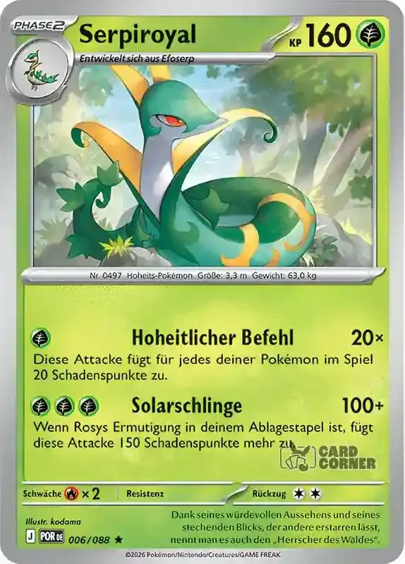 Optimale Ordnung Kartenliste - Serpiroyal 006/088