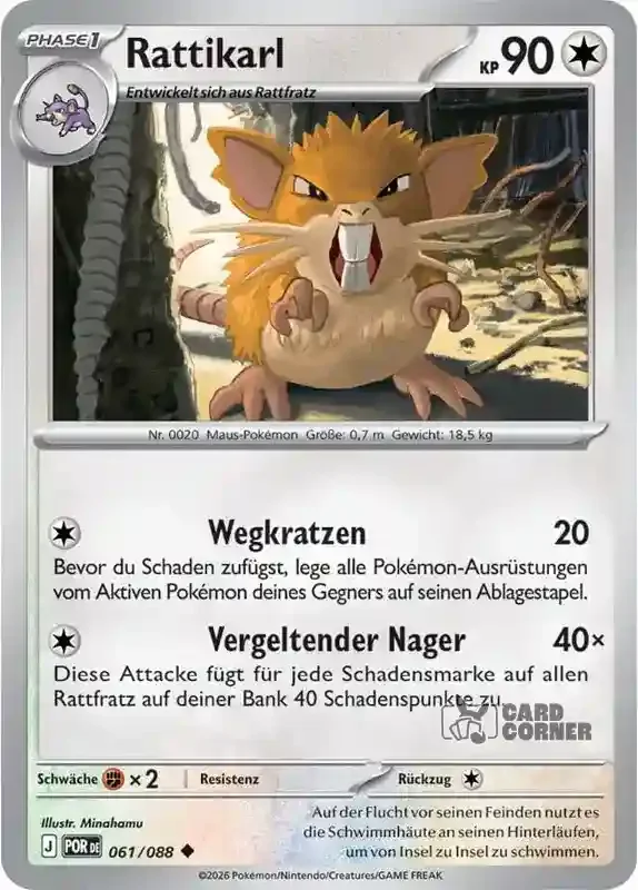 Optimale Ordnung Kartenliste - Rattikarl 061/088