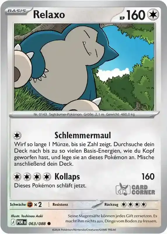 Optimale Ordnung Kartenliste - Relaxo 063/088