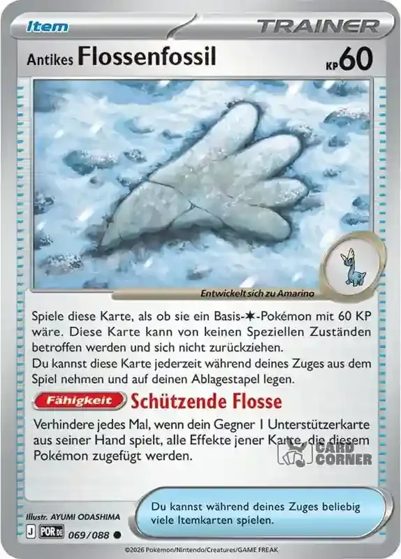 Optimale Ordnung Kartenliste - Antikes Flossenfossil 069/088