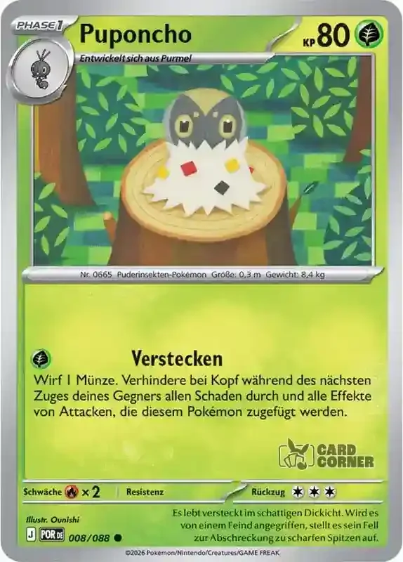 Optimale Ordnung Kartenliste - Puponcho 008/088