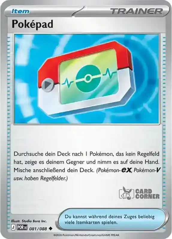 Optimale Ordnung Kartenliste - Poképad 081/088