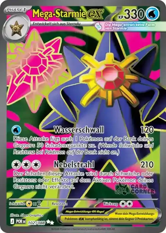 Optimale Ordnung Kartenliste - Mega-Starmie-ex 102/088