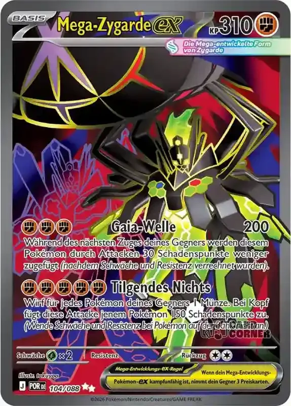 Optimale Ordnung Kartenliste - Mega-Zygarde-ex 104/088