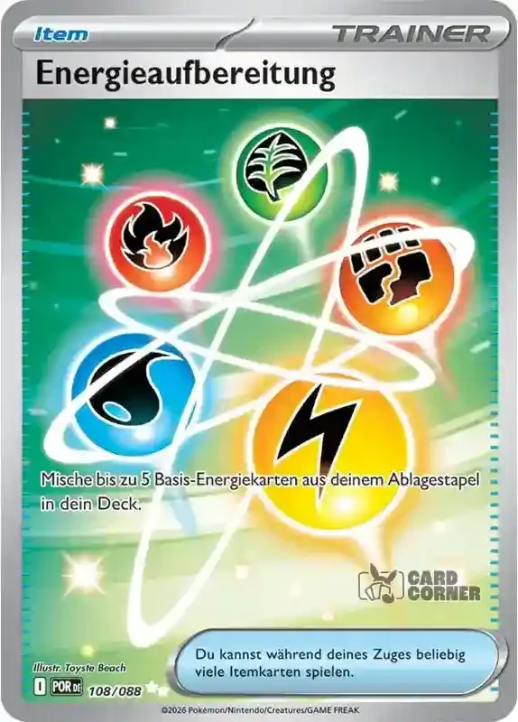 Optimale Ordnung Kartenliste - Energieaufbereitung 108/088