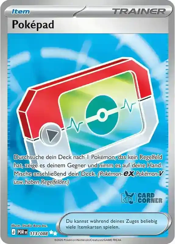 Optimale Ordnung Kartenliste - Poképad 113/088