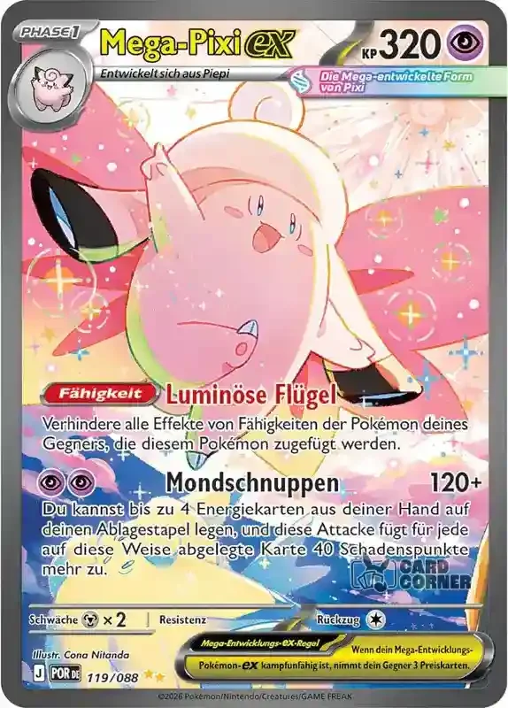 Optimale Ordnung Kartenliste - Mega-Pixi-ex 119/088