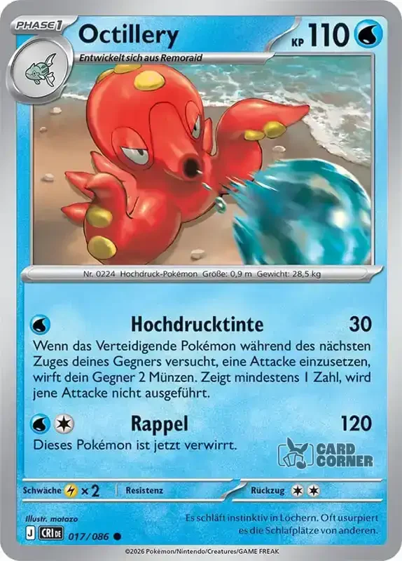 Wachsendes Chaos Kartenliste - Octillery 017/086