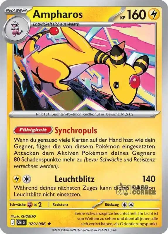 Wachsendes Chaos Kartenliste - Ampharos 029/086