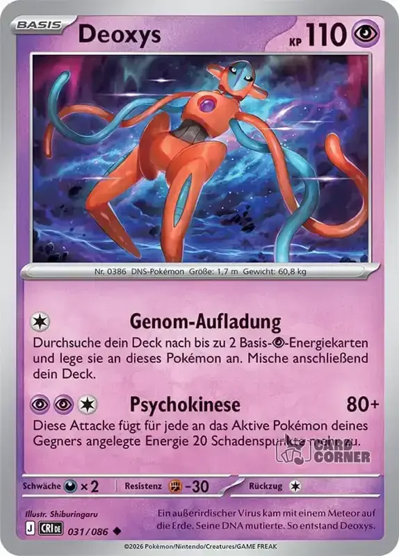 Wachsendes Chaos Kartenliste - Deoxys 031/086