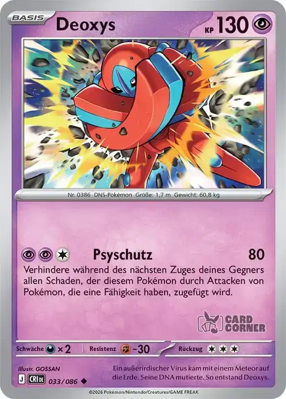 Wachsendes Chaos Kartenliste - Deoxys 033/086