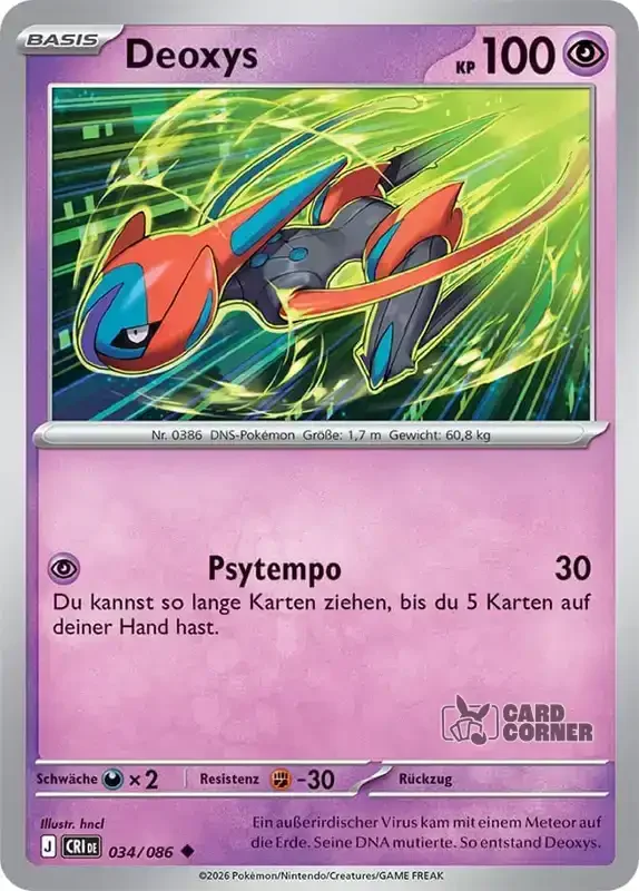Wachsendes Chaos Kartenliste - Deoxys 034/086