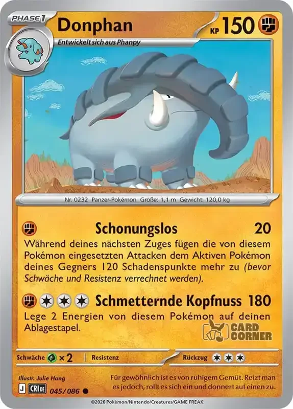 Wachsendes Chaos Kartenliste - Donphan 045/086