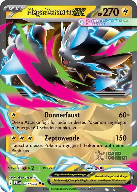 Dunkelnacht Kartenliste - Mega-Zeraora-ex 027/084