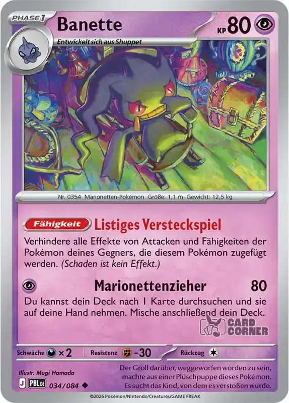 Dunkelnacht Kartenliste - Banette 034/084