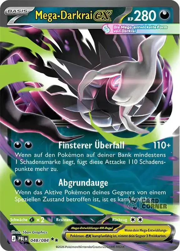 Dunkelnacht Kartenliste - Mega-Darkrai-ex 048/084