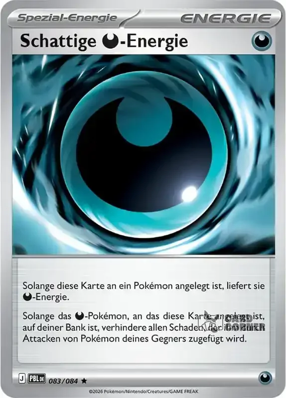 Dunkelnacht Kartenliste - Schattige Finsternis-Energie 083/084