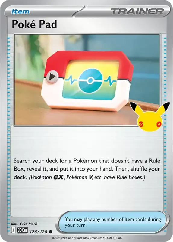 30 Jahre Kartenliste - Poké-Pad 126/128