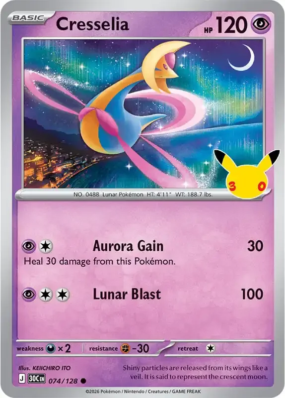 30 Jahre Kartenliste - Cresselia 074/128