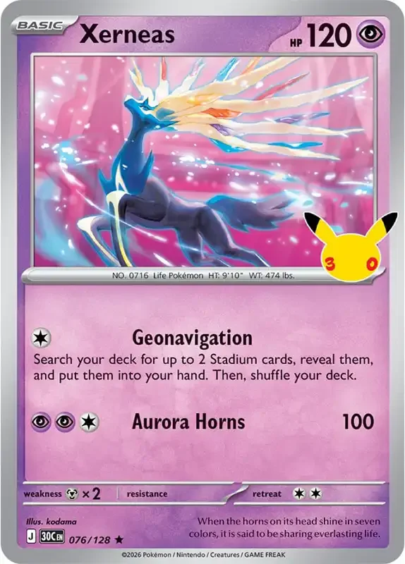 30 Jahre Kartenliste - Xerneas 076/128