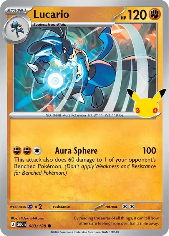 30 Jahre Kartenliste - Lucario 083/128
