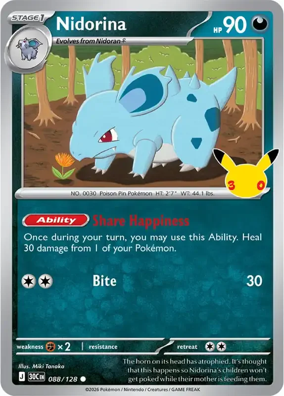 30 Jahre Kartenliste - Nidorina 088/128