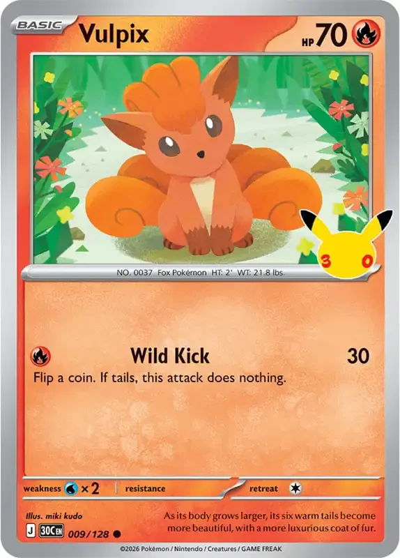 30 Jahre Kartenliste - Vulpix 009/128