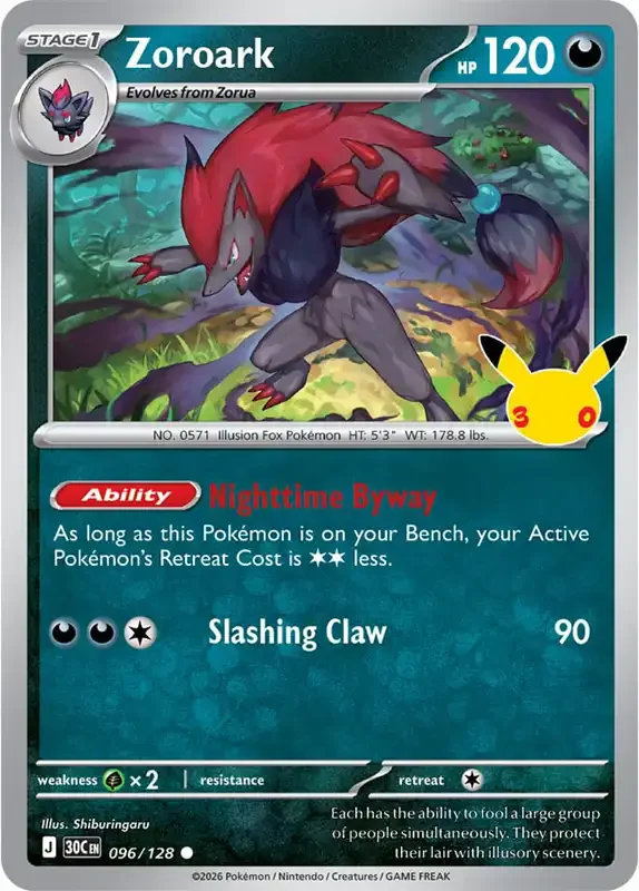30 Jahre Kartenliste - Zoroark 096/128