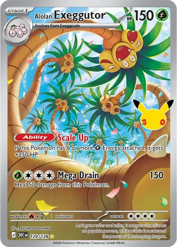 30 Jahre Kartenliste - Alola-Kokowei 129/128