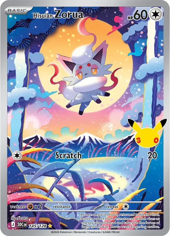 30 Jahre Kartenliste - Hisui-Zorua 145/128