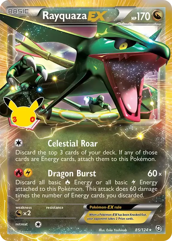 30 Jahre Kartenliste - Rayquaza-EX 85/124