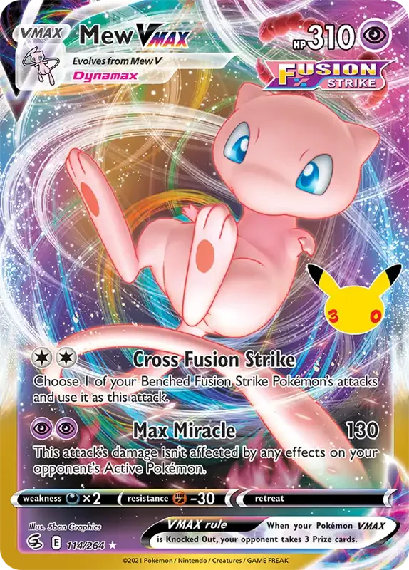 30 Jahre Kartenliste - Mew-VMAX 114/264