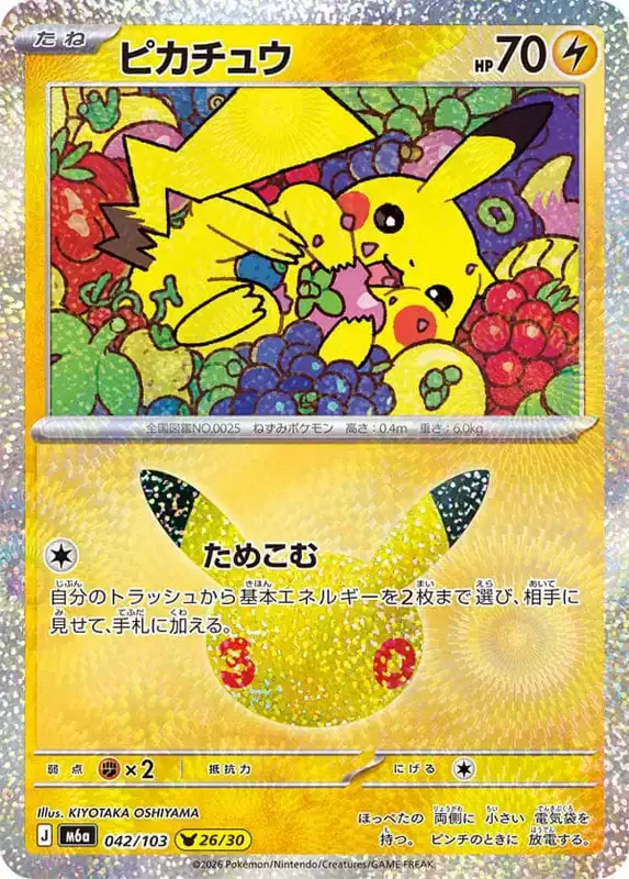 30 Jahre Kartenliste Pikachu 042/103