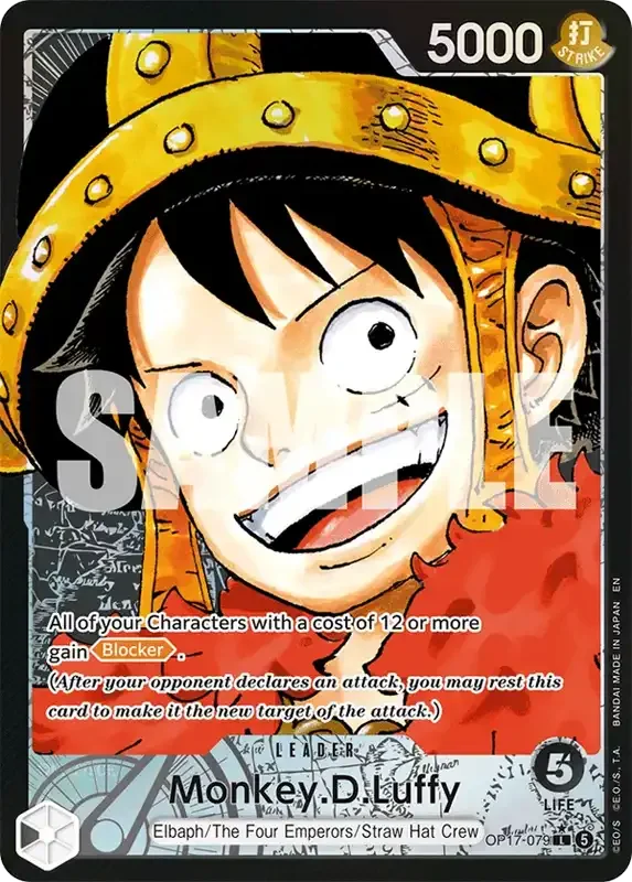 OP17 Card List - Monkey D. Luffy OP17-079 Parallel