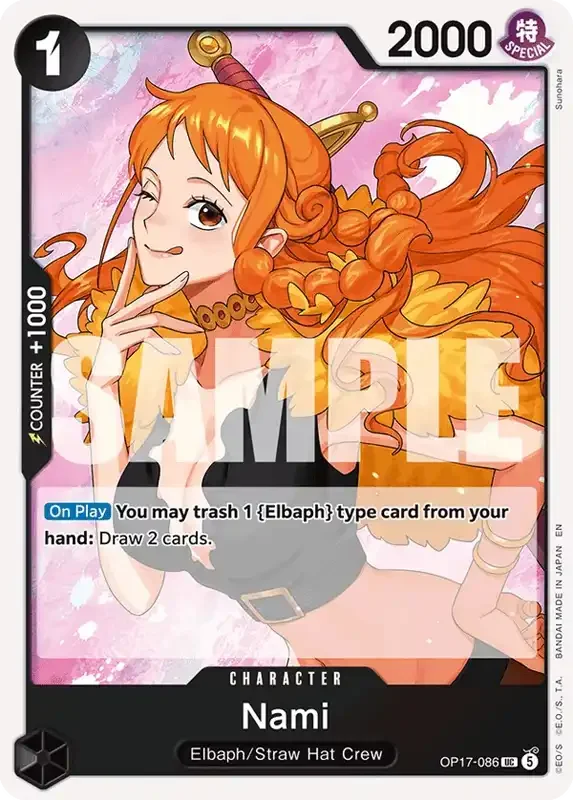 OP17 Card List - Nami OP17-086