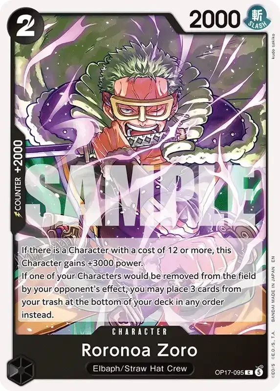 OP17 Card List - Roronoa Zoro OP17-095