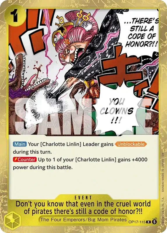 OP17 Card List - There's Still a Code of Honour? You Clowns! OP17-115