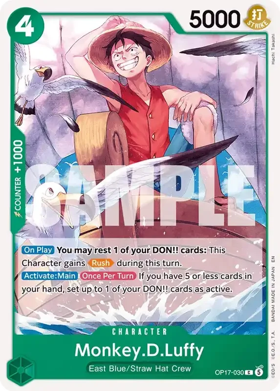 OP17 Card List - Monkey D. Luffy OP17-030