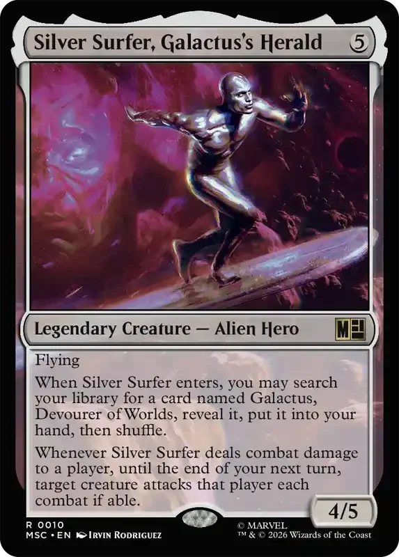 Marvel Super Heroes Set List - Silver Surfer, Galactus's Herald